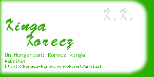 kinga korecz business card